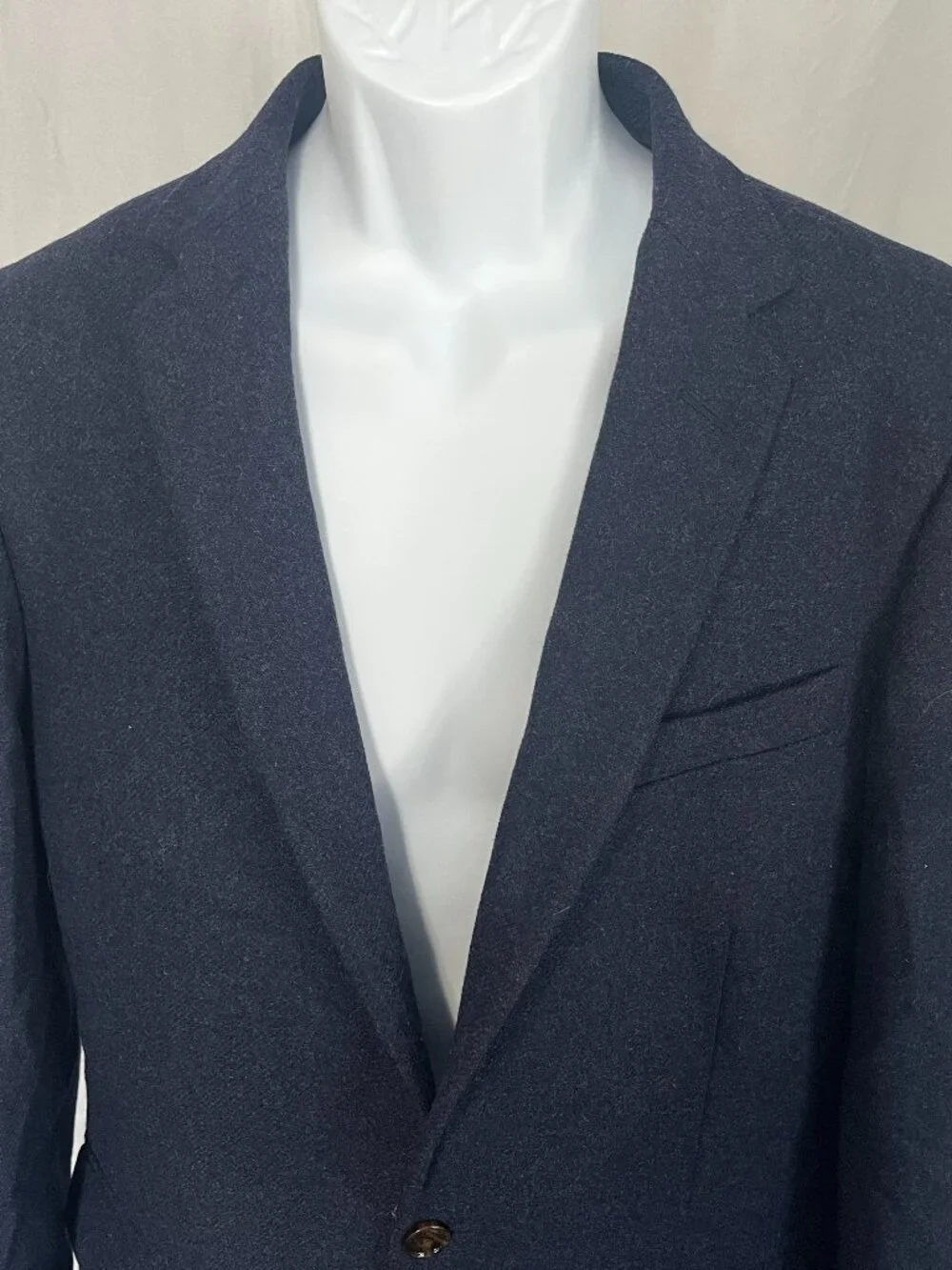 🧥 J.Crew Thompson Wool Blend Sport Coat Blazer Men's Solid Blue 40R ⭐